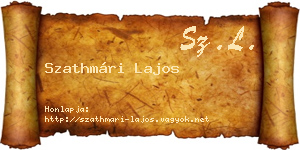 Szathmári Lajos névjegykártya