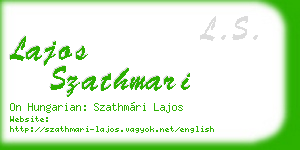 lajos szathmari business card